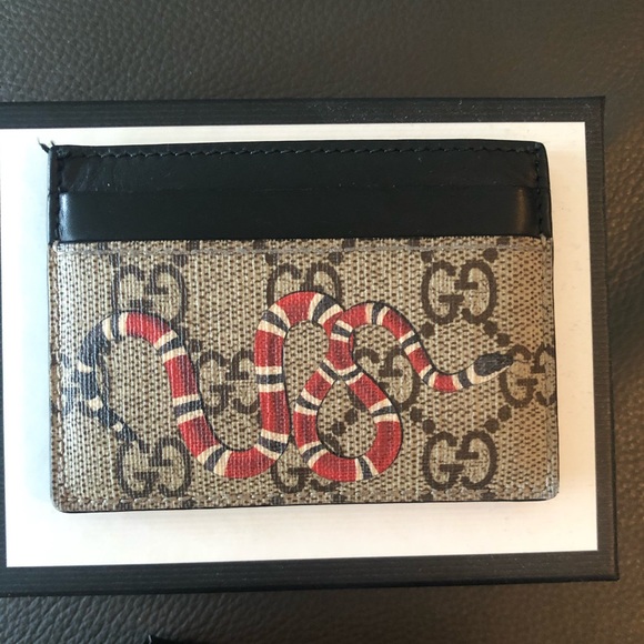 Kingsnake print GG Supreme card case - Picture 1 of 6